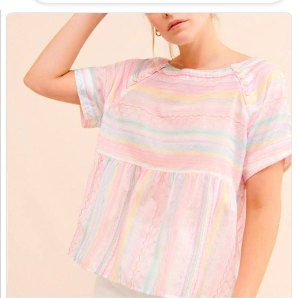 Anthropologie Rainbow Top